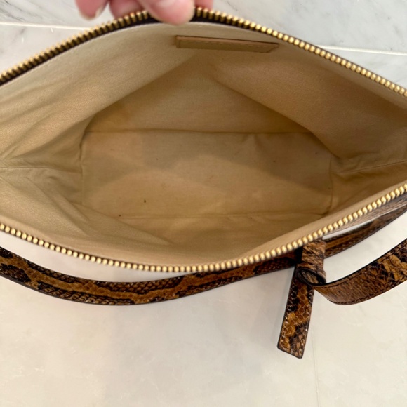 Rejina Pyo Alma Bag, Brown snake-embossed leather - Picture 8 of 10